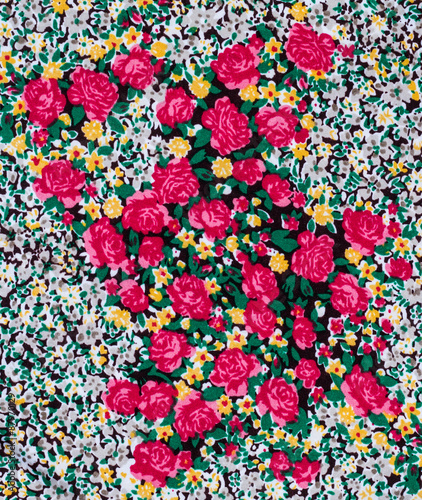 Flower print fabric