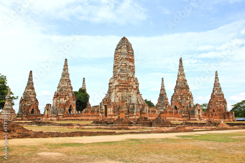 Old Temple Wat Chaiwatthanaram of Ayutthaya Province ,Thailand. © doraclub