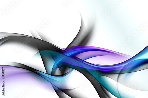 Abstract Fractal Waves Art Composition Background