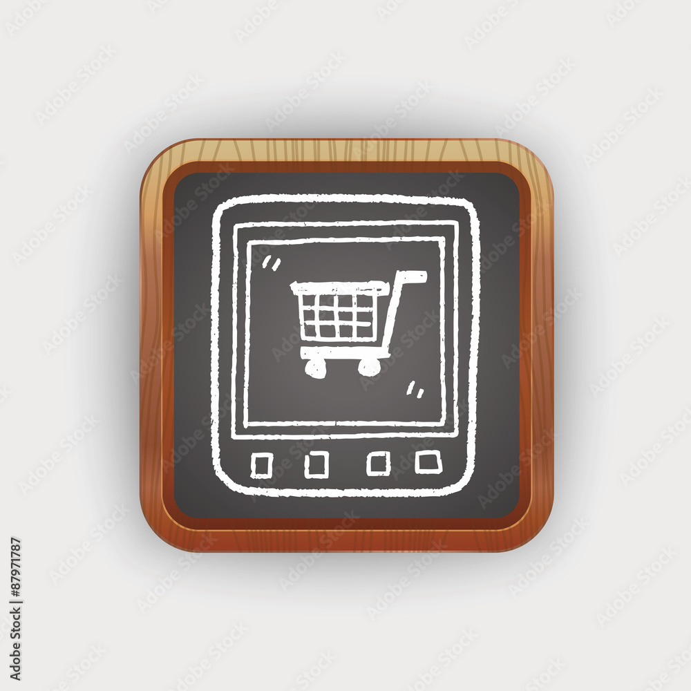 mobile shopping doodle mobile shopping doodle