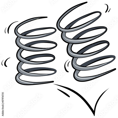 Two springs on white