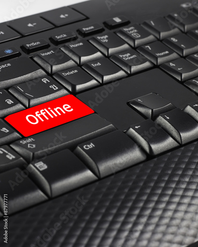 Offline button on keyboard.