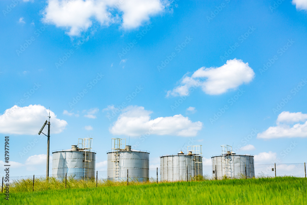 Silos on the field Silos on the field