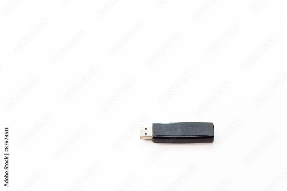 USB flash drive isolated on white background. USB flash drive isolated on white background.
