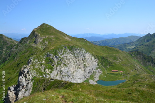 Carnia - Lago e Cima Avostanis (visto da creta Timau) photo