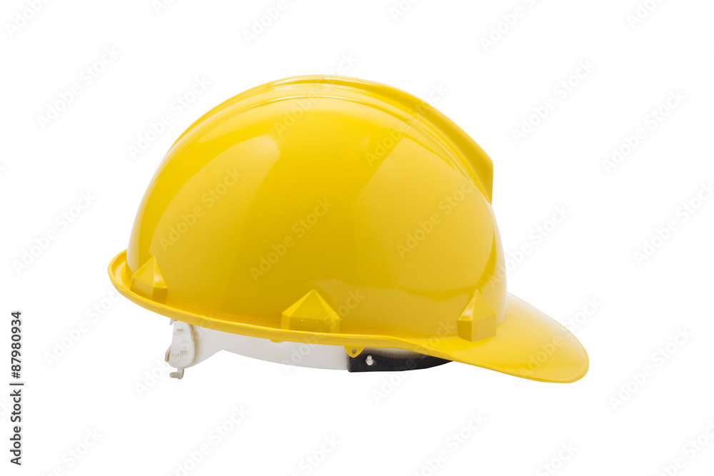 Hard hat for industrial workers, engineers & architect - isolate