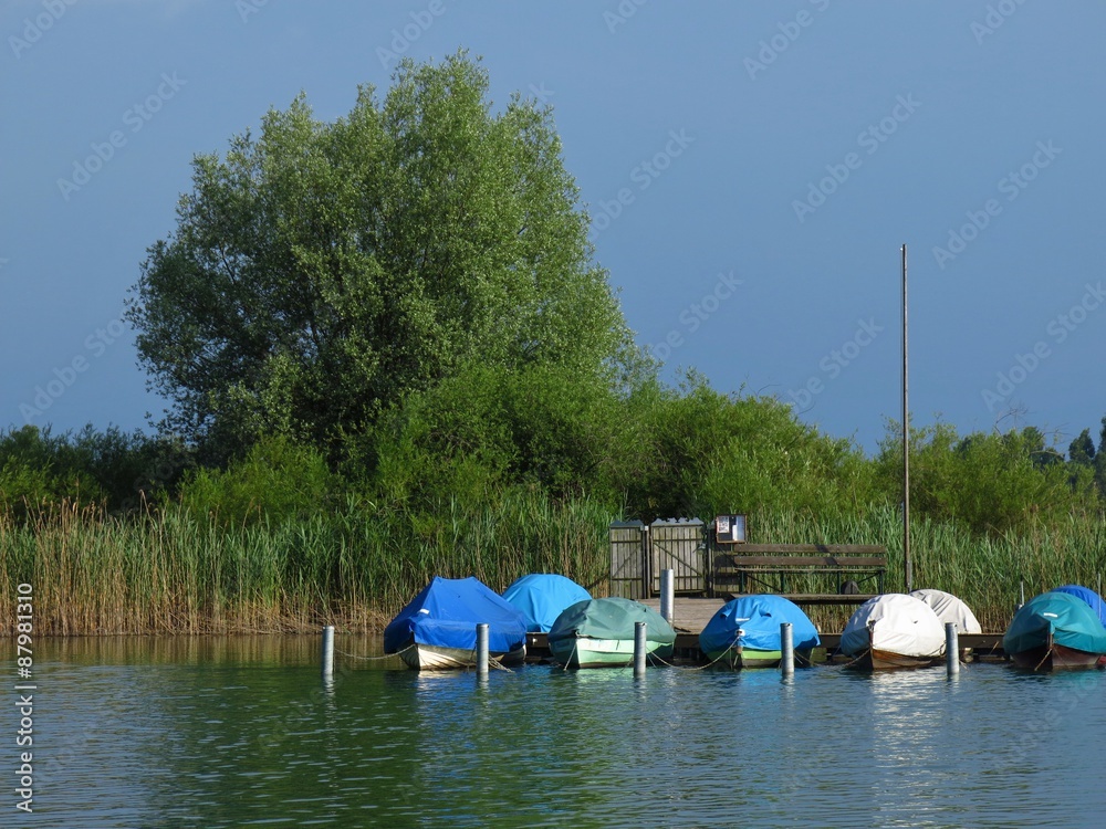 Boats on lake Pfaffikon