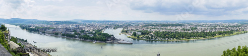 Panoramafoto Koblenz und deutsches Eck