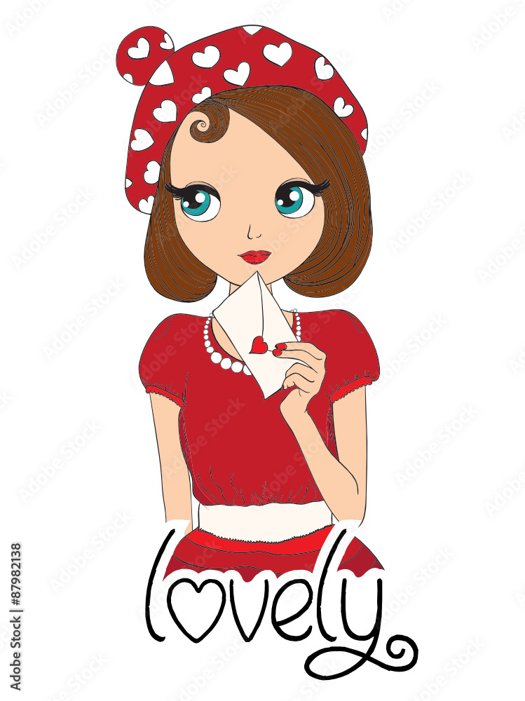 Beautiful romantic girl/cute girl/T-shirt Graphics/illustration princess girl/Vector Cute beautiful fashionable girl/design for children's books/happy and romantic girl graphic design/girl vector Beautiful romantic girl/cute girl/T-shirt Graphics/illustration princess girl/Vector Cute beautiful fashionable girl/design for children's books/happy and romantic girl graphic design/girl vector
