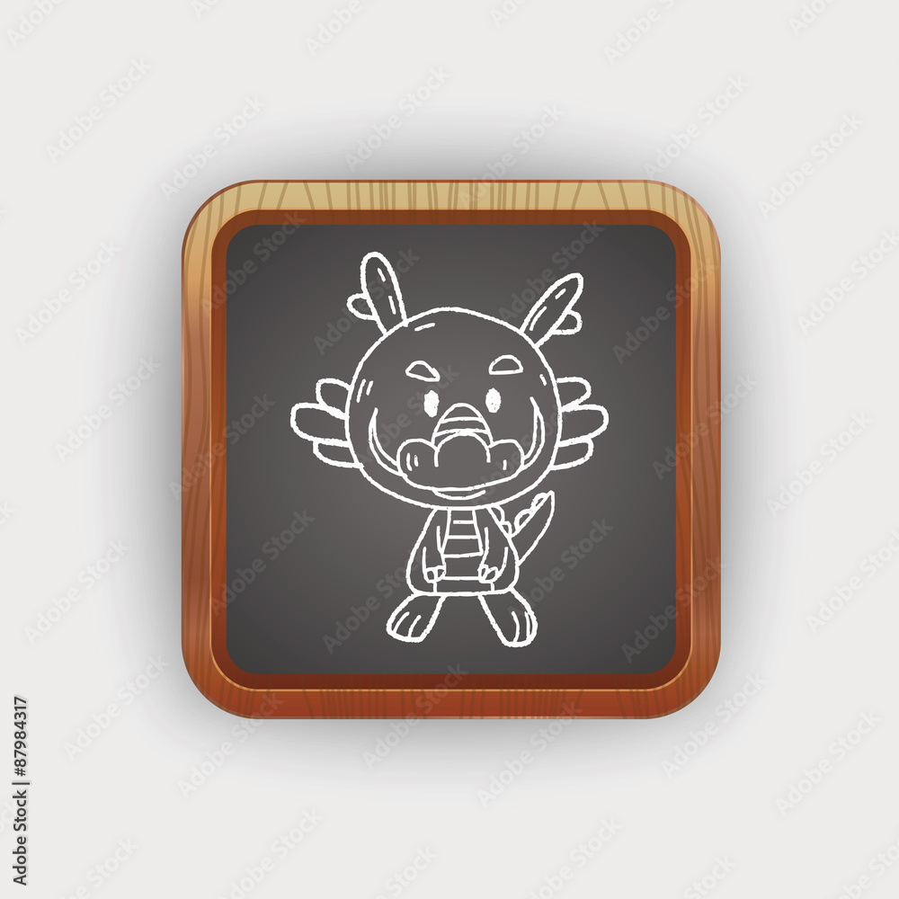 Chinese Zodiac dragon doodle drawing Chinese Zodiac dragon doodle drawing