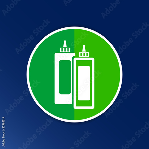 Ketchup mustard and mayonnaise logo icon food