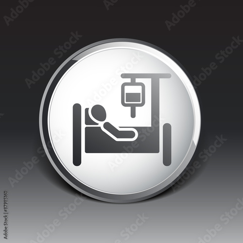 Hospital stretcher bed iv icon recovery injecting intravenous 