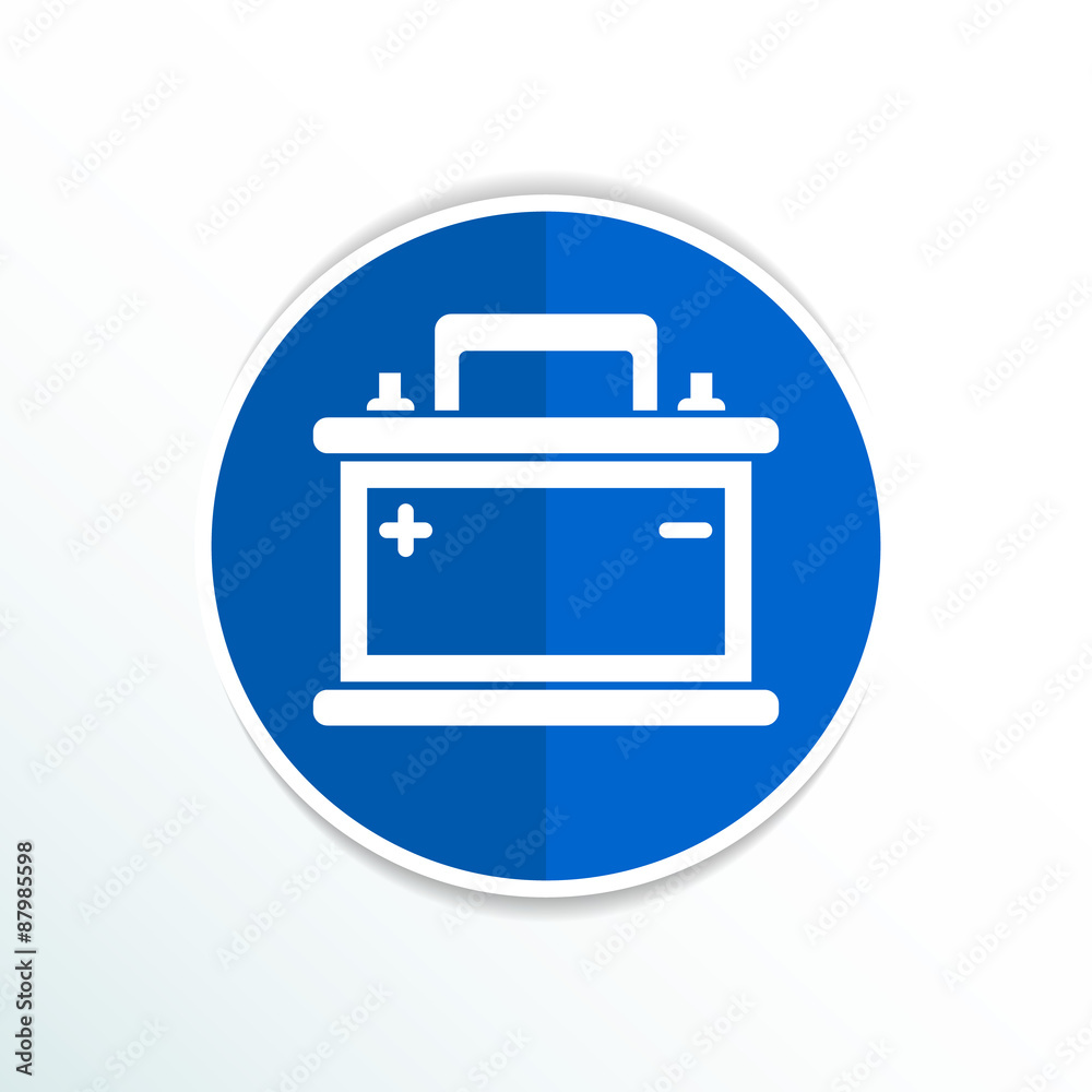 car battery icon vector electric power sign