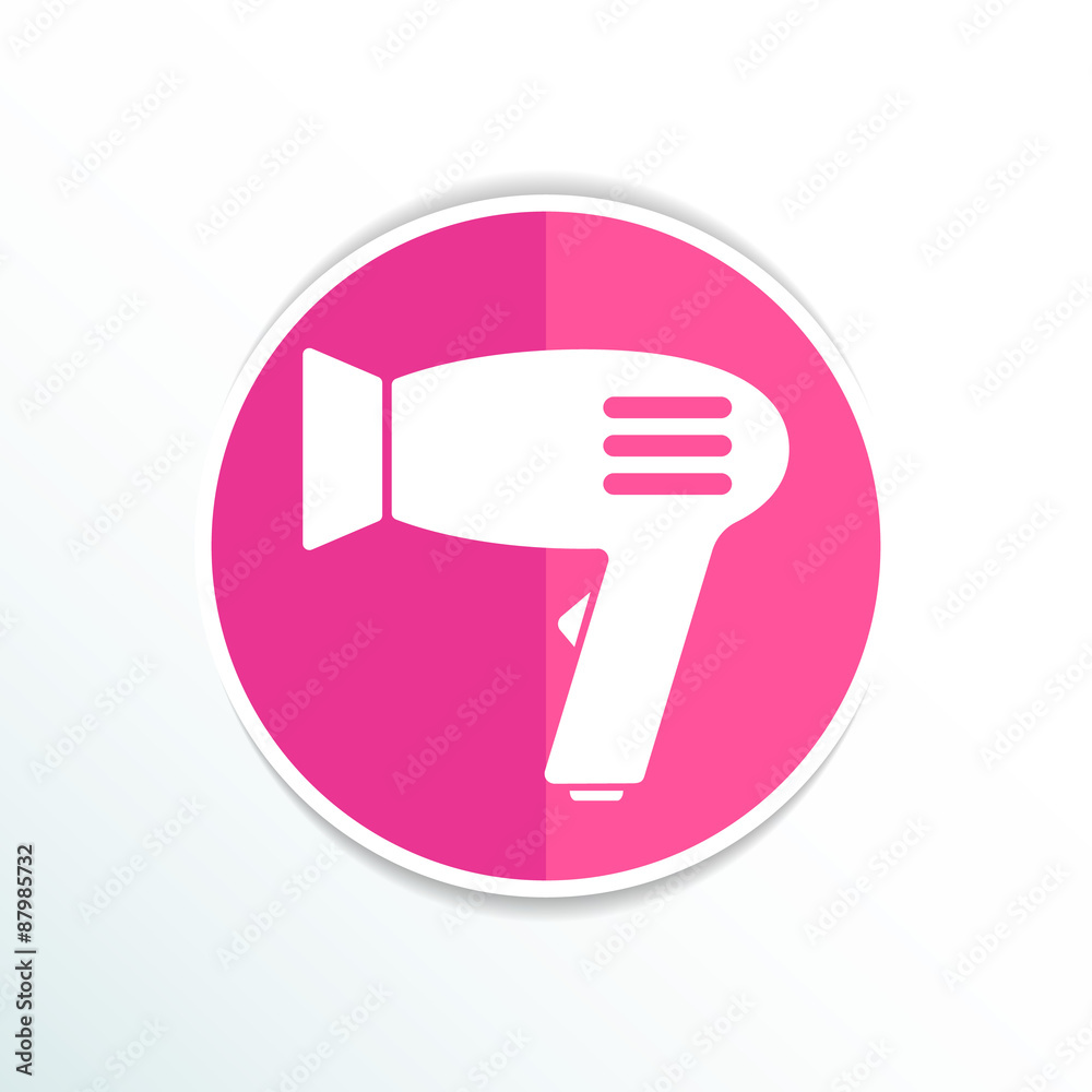 Hairdryer sign icon. Hair drying symbol.Blowing hot air Hairdryer sign icon. Hair drying symbol.Blowing hot air