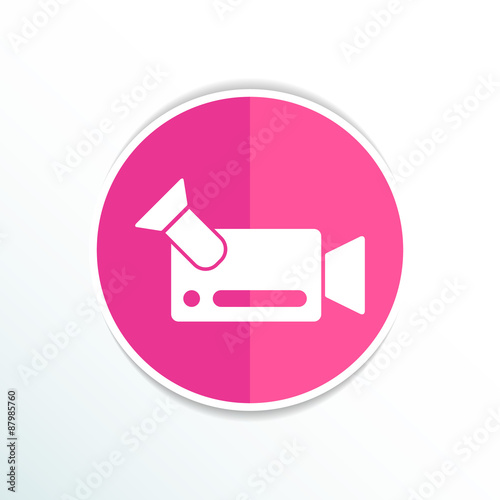 icon video camera isolated footage square camcorder