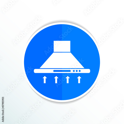 Kitchen hood  icon symbol extractor vector sign