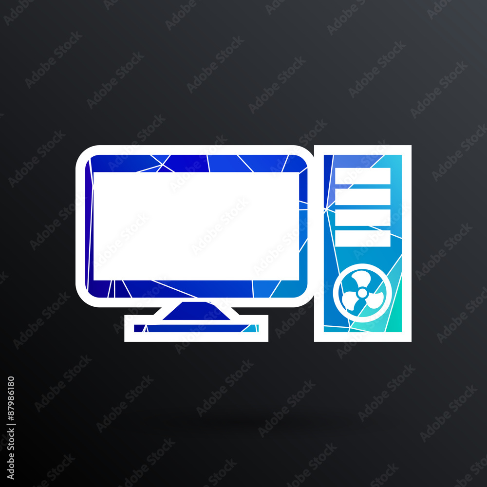 Vector Desktop Computer Icon pc symbol laptop Vector Desktop Computer Icon pc symbol laptop
