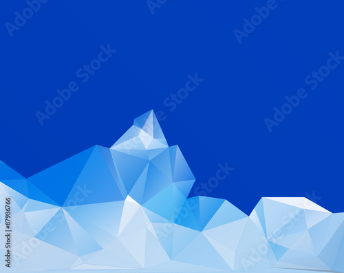 blue triangular background