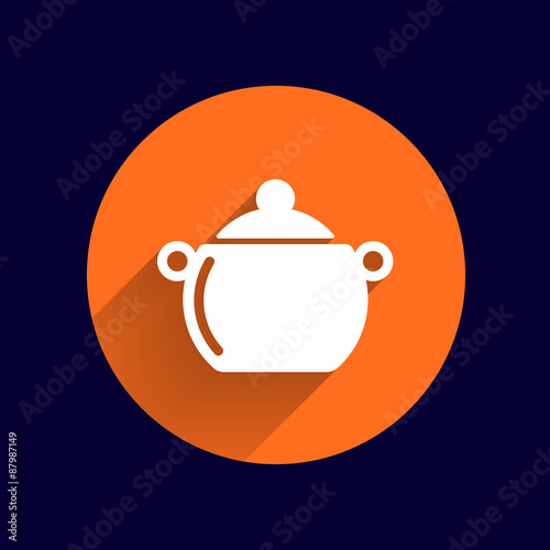 saucepan food menu kitchen soup pot vector design cooking