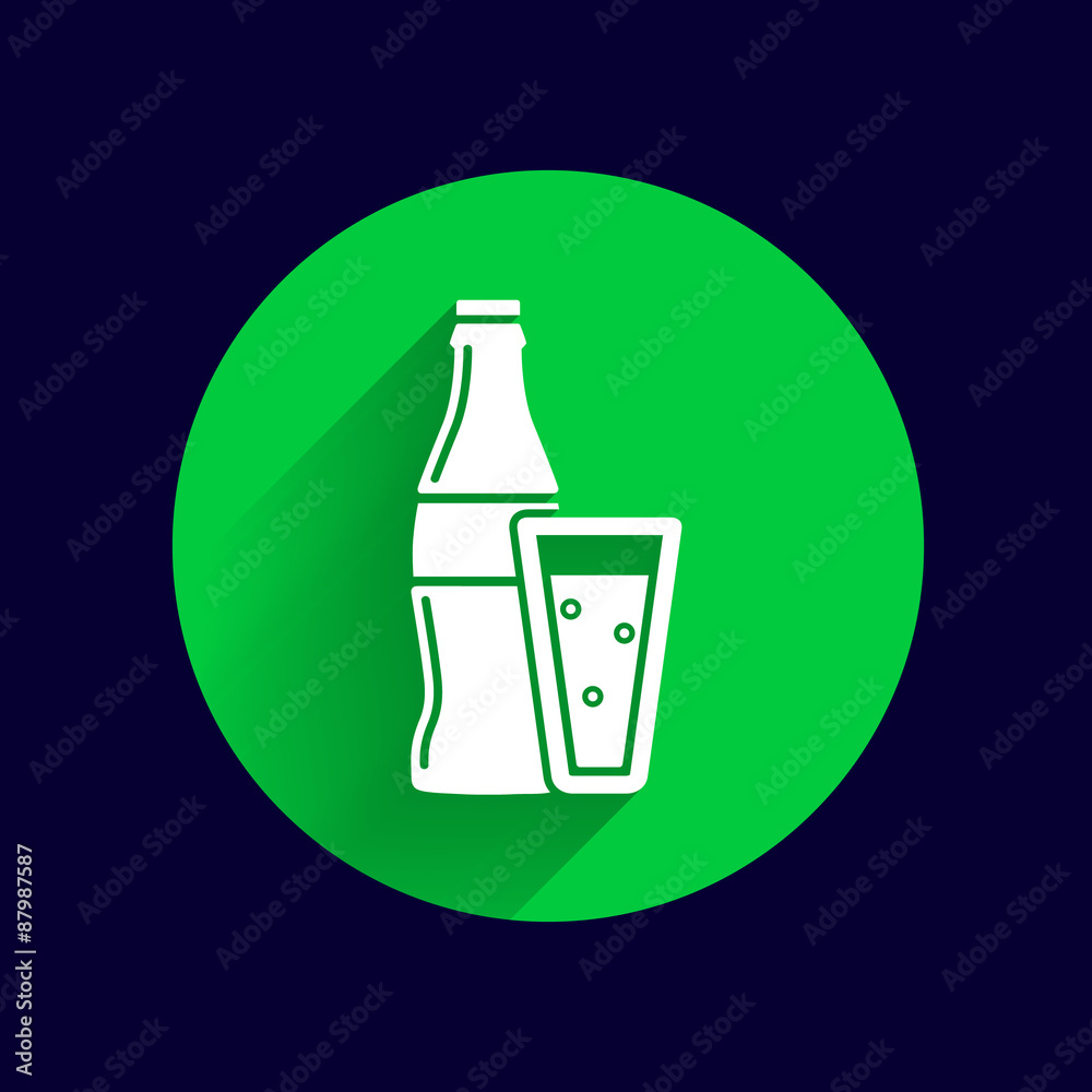 soda bottle design concept logo vector sign line soda bottle design concept logo vector sign line