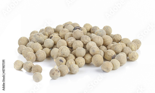 White pepper. Isolated on a white background.