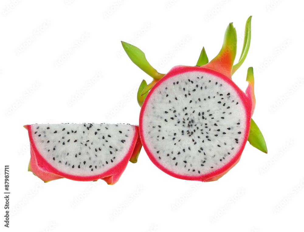 Dragon fruit isolated on white background