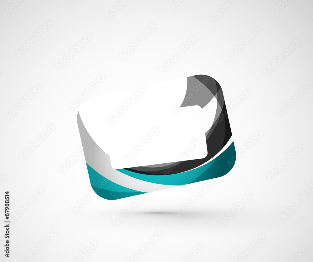 Abstract geometric company logo frame, screen