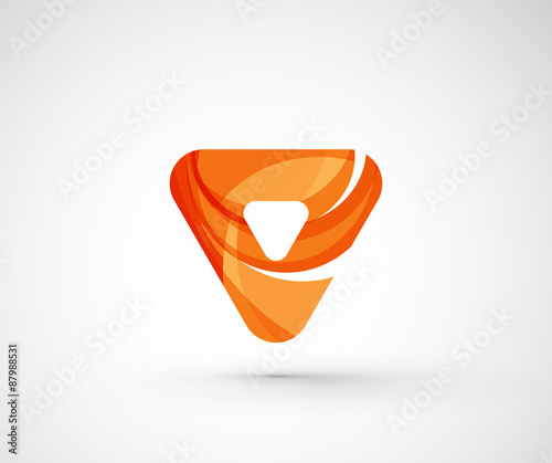 Abstract geometric company logo triangle, arrow