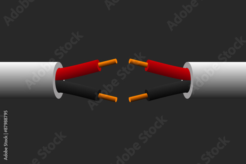 Connecting wires of the same color