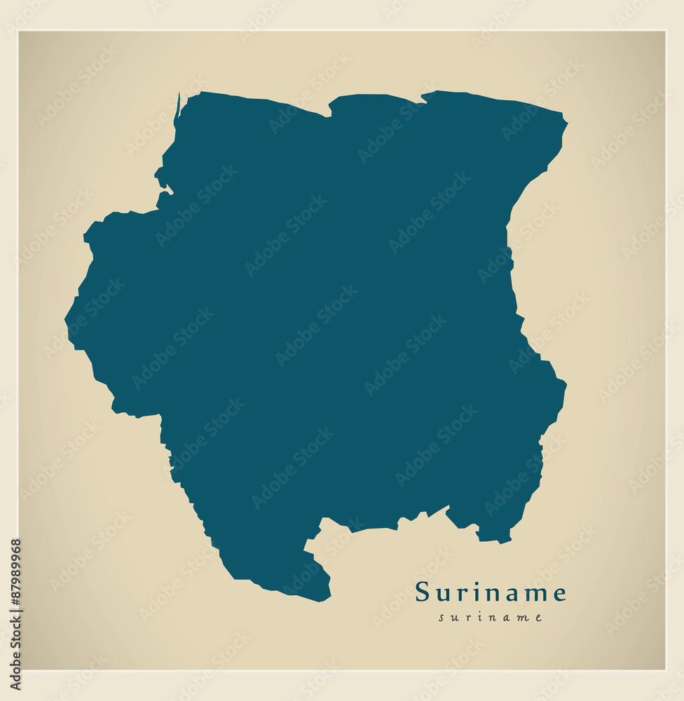Modern Map - Suriname SR
