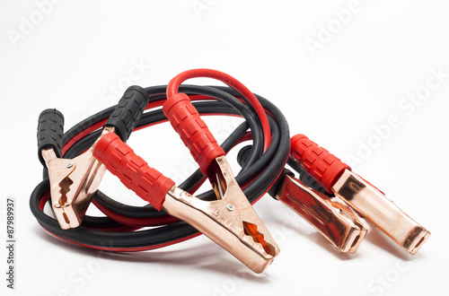Принти на полотні Jumper cable isolated on white background