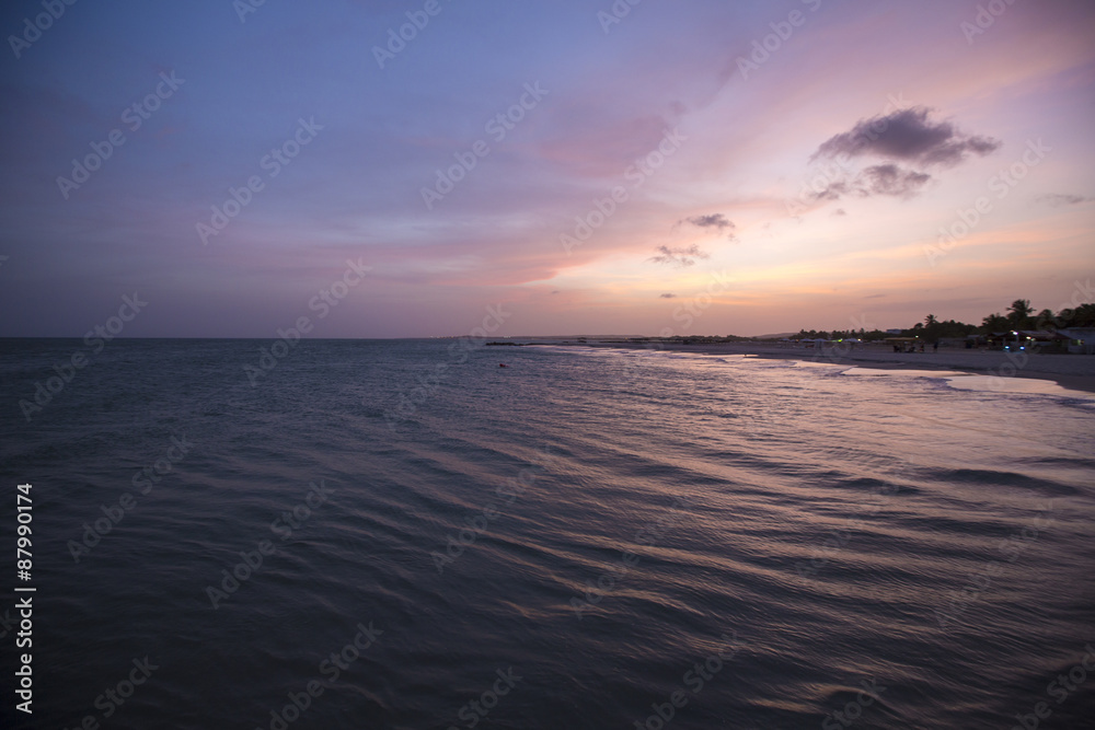 Amazingly colorful sea beach sunset, Margarita, Venezuela Amazingly colorful sea beach sunset, Margarita, Venezuela