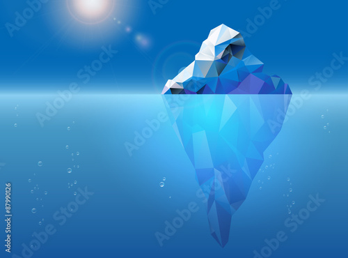 Iceberg floating on the sea surface