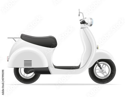 retro scooter vector illustration