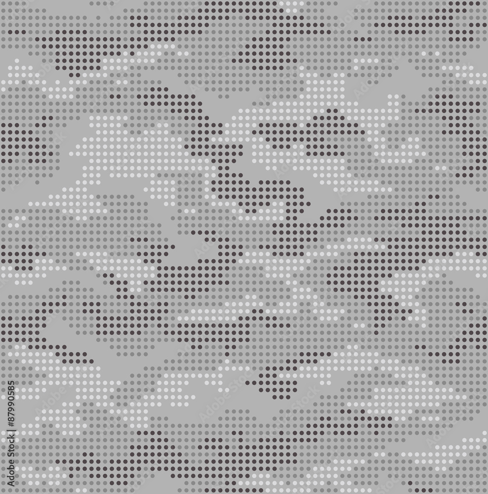 Dot camouflage seamless pattern grey