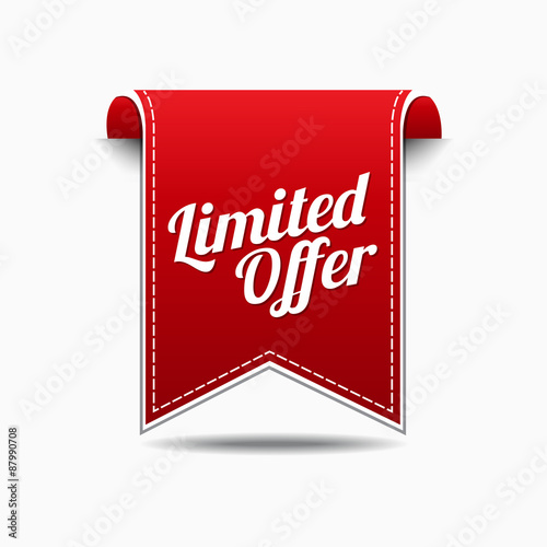 Limited Time Offer Red Vector Icon Design