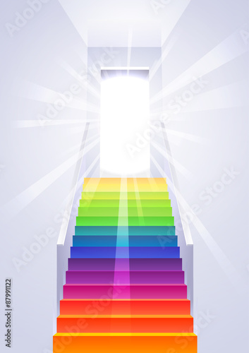Ascension on the rainbow ladder - vector