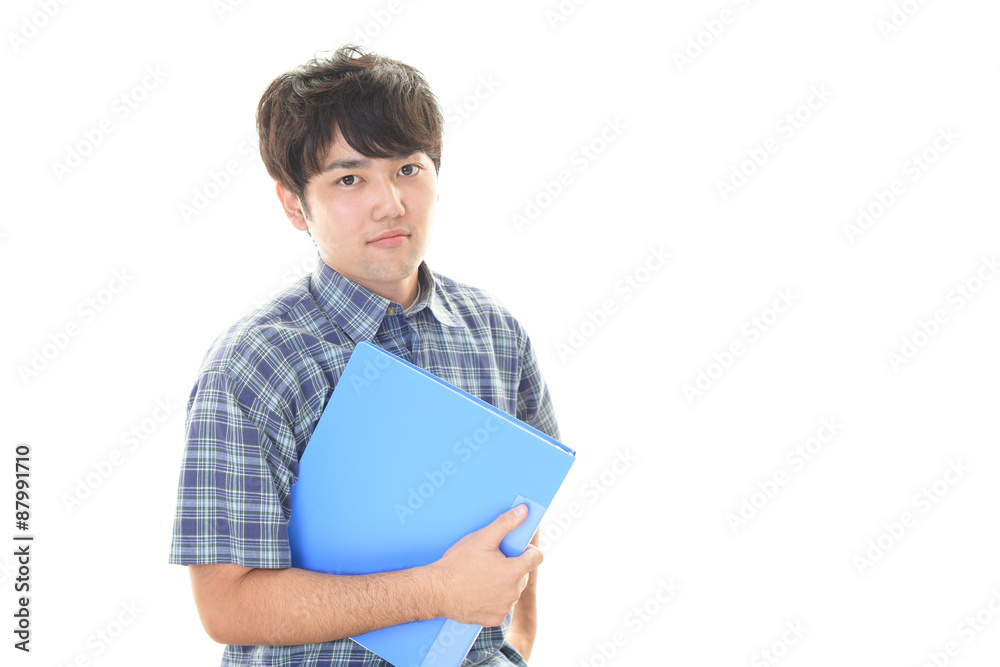 微笑む男性 微笑む男性