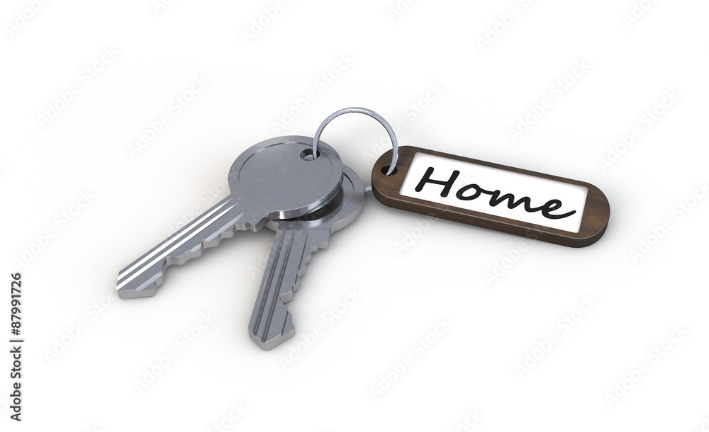 Keys over white background Keys over white background