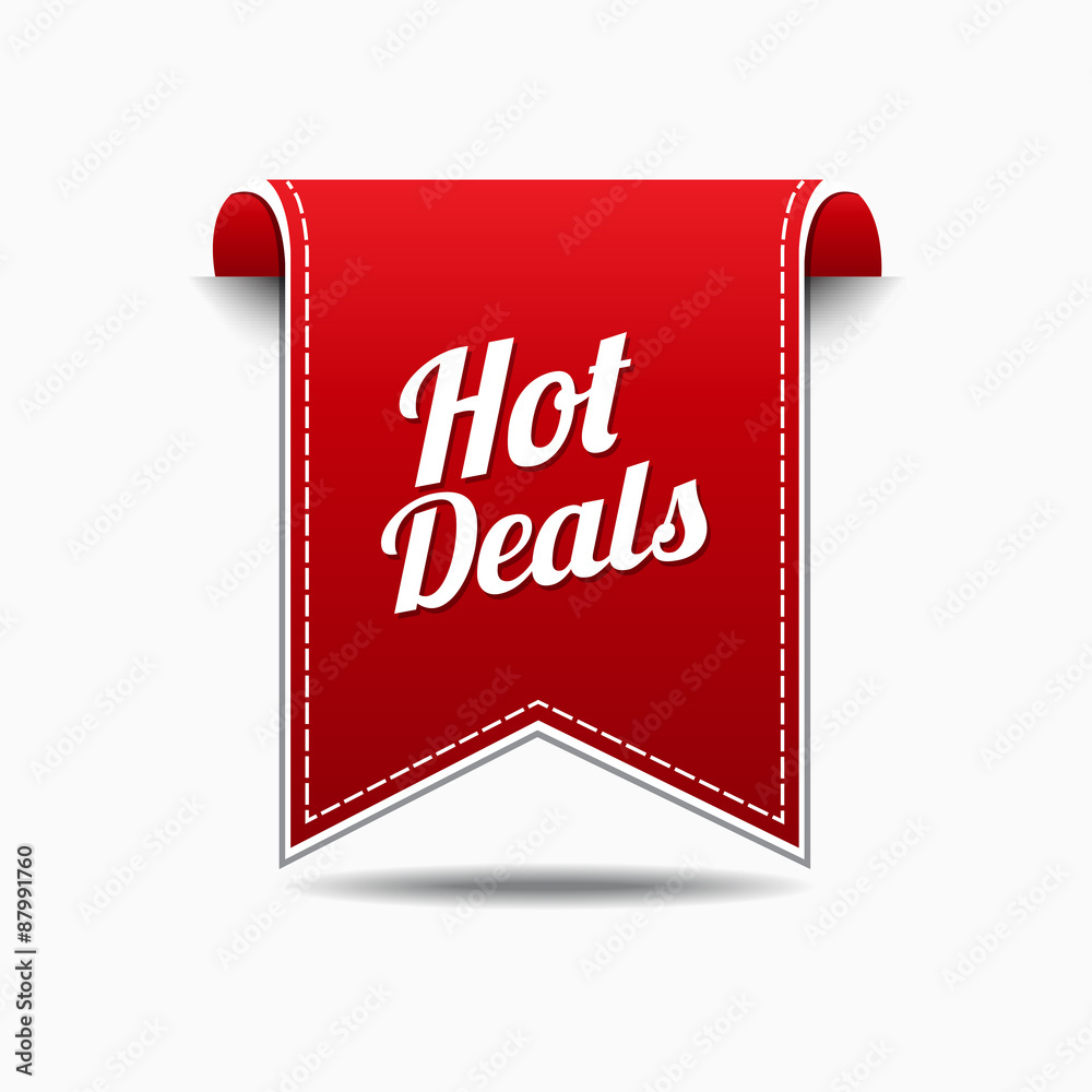Fototapeta premium Hot Deals Red Vector Icon Design