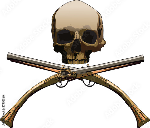 Jolly Roger with pistols