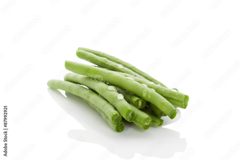 Fresh green beans. Fresh green beans.