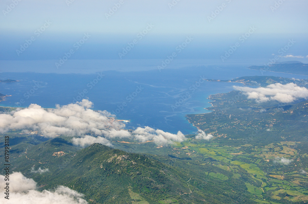 corse du sud, vue aérienne corse du sud, vue aérienne