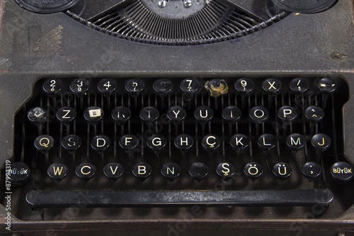 typewriter close up