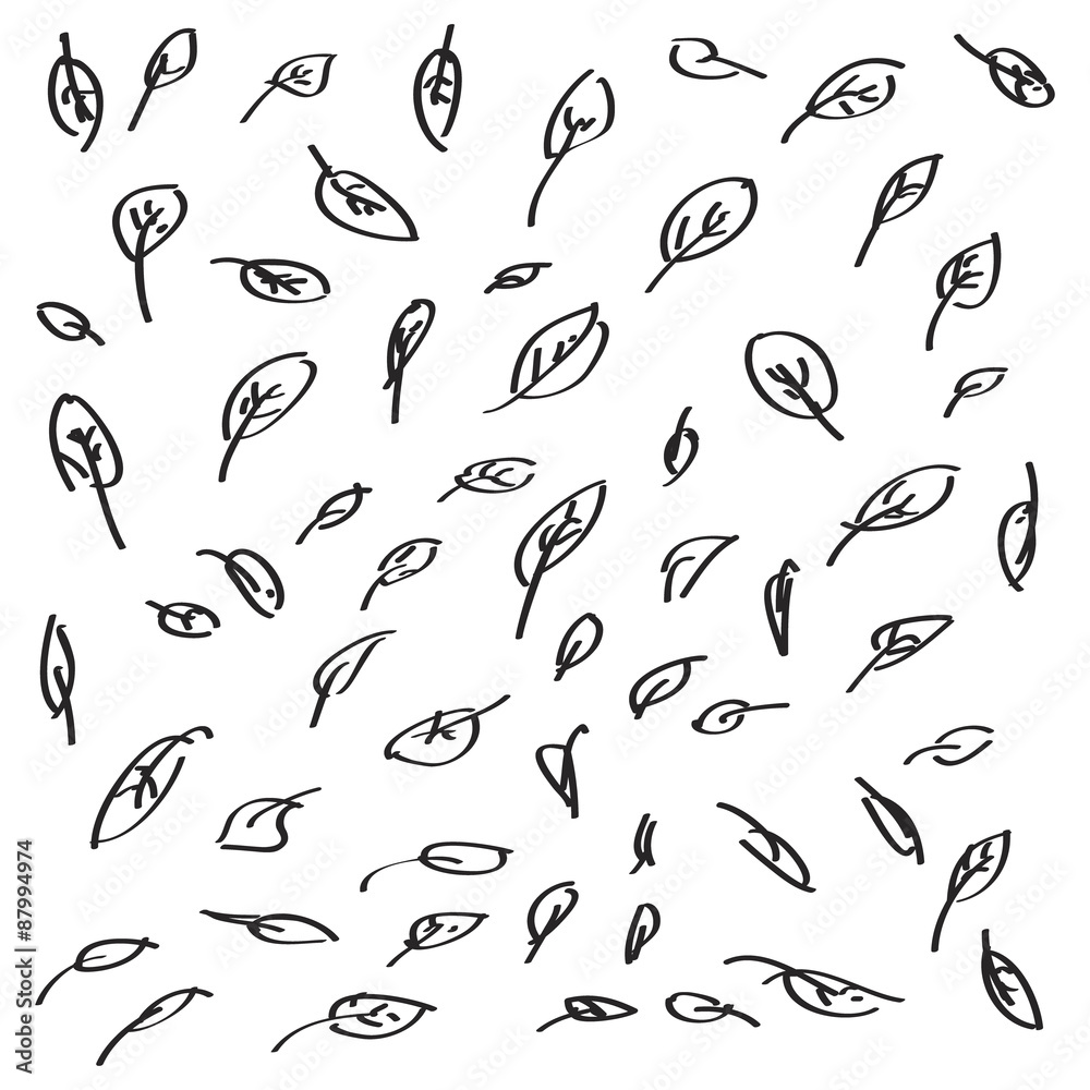 Simple doodle of some leaves Simple doodle of some leaves