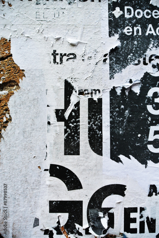 Obraz premium Random collage texture banner on eroded wall