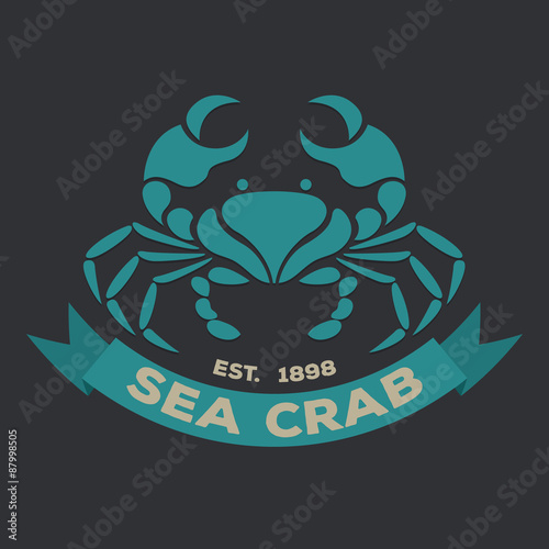 crab logo vector