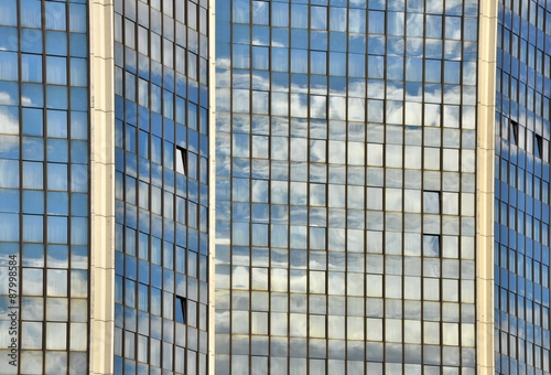 Reflex of sky in windows