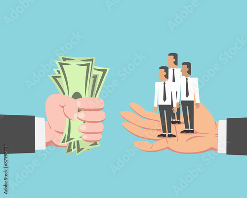 Businessman buying employee