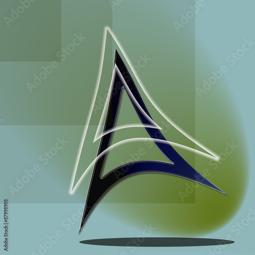A lettera/ simbolo stilizzato di una A. potrebbe essere usato anche come icona di una azienda photo